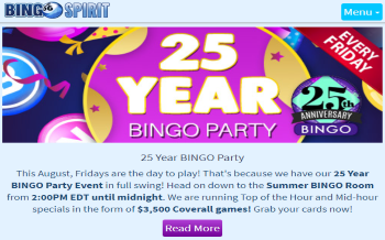Bingo Spirit bingo party
