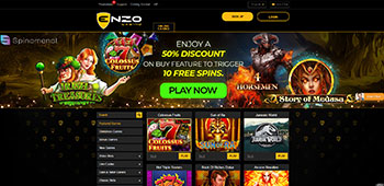 Enzo Casino home page 